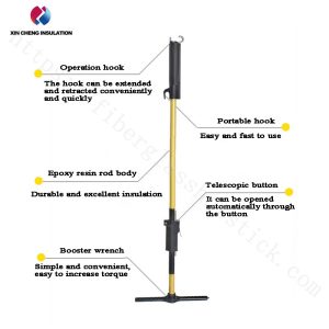 American type box type transformer operating rod for Substation Insulation Lingke rod American type box type transformer operating Telescopic shotgun type rod for Substation Insulation