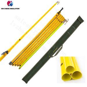 High Voltage Triangle fiberglass telescoping hot/link stick With scale