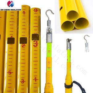 triangle insulated telescopic height measuring rod/stick triangle insulated telescopic height measuring rod/stick