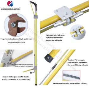 2m insulated pole type cable shear insulated ratchet scissors straight pull cutting pliers insulated pole type cable shear