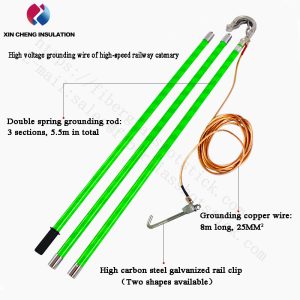 High voltage grounding wire of high-speed railway catenary